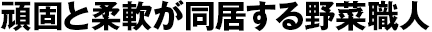 頑固と柔軟が同居する野菜職人
